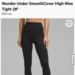 Lululemon wunder under 28”
